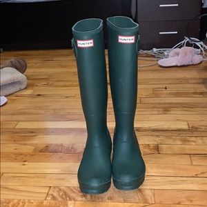 Green Tall Hunter Boots